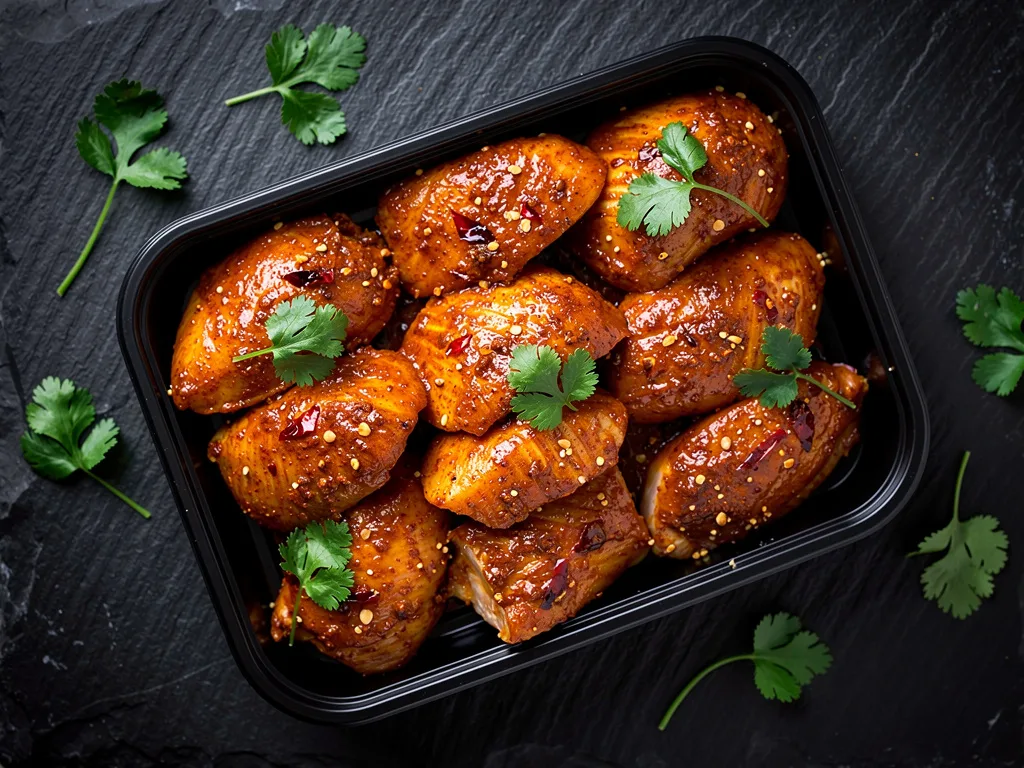 Marinated suya chicken, ready to cook